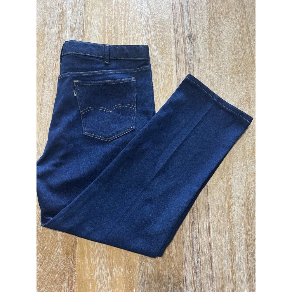 Vintage 90s Levis 644 Jeans Men 42x34 Blue Tab Bootcut Stretch Crease USA Fabric
